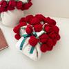 Manta con Ramo de Rosas, Regalo de Cumpleaños para Madre, Manta de Punto para Siesta, Regalo del Día de la Mujer, Accesorios de Boda