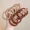 Diadema de Oso, Goma para el Cabello de Color Café, Lazo Sencillo y Elegante, Goma Elástica para Mujer, Diadema de Alta Elasticidad y Duradera al por Mayor