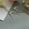 Pendientes de Borla Estrella Mariposa Atmosféricos para Mujer, Versátiles que Favorecen el Rostro, Pendientes de Accesorios Yiwu al por Mayor, Plata de Ley 925