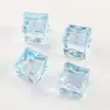 Estilo Ins Plástico Transparente No Poroso Cuadrado Asimétrico Cubito de Hielo Falso Accesorios DIY Decoración Acuario Accesorios de Fotografía Gumei