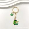 Llavero de trébol verde del festival irlandés St. Llavero de Metal Colgante para Bolso del Día de San Patricio Mori