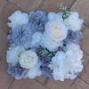 Pared de flores artificiales para bodas, hilera de flores, hortensias rosas artificiales, pared de flores para bodas, decoración de centros comerciales para bodas, en línea, rojo, transfronterizo, caliente