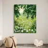 Arte de pared de entrada de dormitorio de alta gama de nicho al por mayor, arte curativo con temática de plantas, pintura decorativa para sala de estar, pintura al óleo, paisaje de luz y sombra