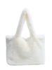 Bolsa de Ombro Peluda Fofa Outono e Inverno Transfronteiriça Nova Moda Bolsa Tote Portátil Grande Capacidade Estilo Preguiçoso Bolsa Fofa