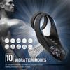 Anillo Vibrador de Silicona Recargable Amazon para Hombres, Triple Anillo de Cock Eléctrico con Control Remoto, Doble Anillo