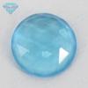Huagang Gem redondo fundo plano rosa rosto mar azul vidro pedra nua triângulo seção artificial cor das terras altas gema panjia