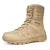 Botas militares de cano alto, tamanho grande, atacado transfronteiriço, botas táticas respiráveis, botas de combate resistentes ao desgaste para atividades ao ar livre, botas de treinamento para forças especiais