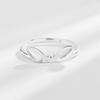 Anillo con forma de oreja de conejo y lazo de plata esterlina S925 para niña, estilo dulce y sencillo, con diseño de comida