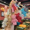 Artículo Popular Transfronterizo: Llavero de Oso Violento Mediano con Arcilla y Pedrería, Elegante Accesorio para Bolso para Niñas, Moderno Colgante de Cadena de Garra