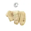 Conjunto de verano para bebé: conjunto de camiseta de manga corta con oso y pantalones de linterna infantiles de dibujos animados, holgados y ligeros