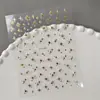 Adesivos Brilhantes de Estrela a Laser para Unhas, Estrela de Quatro Pontas Simples e Versátil Adesivos de Unha DIY Decorações Dh963
