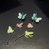 Pendientes de Borla Mariposa Gota de Aceite de Circonita de Aguja Plateada, Pendientes Versátiles y Frescos, Pendientes de Nicho de Moda y de Alta Gama