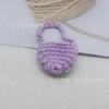 Mini bolso pequeño para teléfono móvil bolso cruzado bolso para auriculares Bluetooth hecho a mano diy ganchillo tejido lana hueco color lindo