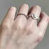 Anillo de Placa de Incienso Repelente de Mosquitos Amor Coreano Anillo de Dedo con Forma de Corazón de Línea Geométrica Corazón de Chica Dulce Joyería de Alta Calidad para Viajeros