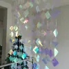 Novo Peça Quadrada de Diamante Cor Transparente Lantejoulas Ornamento Pendurado Moderno Decoração de Interior Cortina de Porta Divisória Decoração de Estande de Exposição de Casamento