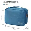 Bolsa de Almacenamiento para Cables de Datos, Bolsa de Almacenamiento Digital Multifuncional Portátil Compartimentada para Viajes para Unidades USB, Auriculares, Cargadores y Ratón