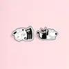 Broche Creativo Personalizado de Animales de Dibujos Animados Accesorios Metálicos Lindos de Gato Perro Transfronterizos Europeos y Americanos Insignia al por Mayor