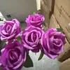 Rosa de Seda Simulada Flor Artificial Individual Flor Artificial Boda Hogar Decoración de San Valentín Ramo de Gama Alta Pared
