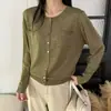 Cárdigan de punto abotonado colorido estilo europeo para mujer, nuevo modelo de otoño 2026, bolsillo pequeño único, suave y holgado, abrigo suéter que reduce la edad