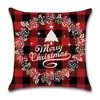 Yiwu Jit Almacén Entrega Funda de Almohada Cuadros Rojos Navideños Artículo Caliente Temu Shein Amazon Etsyozon