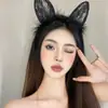 Lencería Sexy, Linda Diadema de Encaje con Orejas de Gato, Celebridad de Internet Femenina, Diadema Sexy de Orejas de Conejo para Cosplay, Decoración