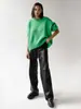 Suéter de tricô feminino com gola redonda, espesso, para outono e inverno, estilo cruzado russo e europeu/americano, versátil, para usar como peça externa