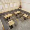 Restaurante Estilo Hong Kong, Casa de Chá, Hotel, Sofá de Canto Semicircular, Puff com Armazenamento, Canto com Armazenamento, Uso Comercial em L