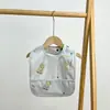 Nuevo Babero para Bebé Clase A Babero Impermeable para Bebé Chaleco sin Mangas para Niños Patrón Estampado de Dibujos Animados Bolsa para Escupir PU