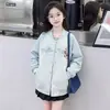 Jaqueta de Primavera e Outono para Meninas 2026 Nova Moda Casual Estilosa Jaqueta de Beisebol para Meninas Mais Velhas, Jaqueta de Primavera Top Tendência