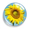 Planta de Venta Caliente Girasol Hora Piedra Preciosa Joyería DIY Tablero de Mensajes de Cristal Imán para Nevera Llavero Soporte para Teléfono