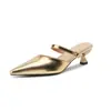 Nuevos Zapatos Casuales de Moda de Comercio Exterior para Mujer Primavera/Verano Estilo Coreano Sandalias de Tacón Alto con Punta Cerrada Transfronterizos