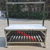 Mesa de Corte de Porco, Rack Suspenso para Carne de Açougue, Vitrine Refrigerada para Carnes Frescas de Supermercado Comercial, Bancada de Aço Inoxidável para Cortar e Vender Carne