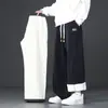 Calça Casual Grossa de Lã de Cordeiro para Homens, Novo Estilo Outono e Inverno 2025, Calça de Moletom Esportiva Larga Quente Reta