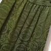 Garantia de Qualidade Seda Pura Temperamento Mulher de Meia-idade Novo Estilo Chinês Primavera Outono Trabalho Pesado Padrão Escuro Solto Versátil Calça de Perna Larga Calça Casual
