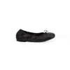 Sapatilhas Ballet Redondas de Pele de Ovelha com Laço Sapatos Mary Jane Plissados Feitos à Mão Sapatos Tipo Ovo para Mulheres Sapatos de Balanço Simples para o Dia a Dia