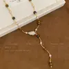 ¡Famosa Celebridad Femenina! Cadena de Suéter de Hoja Melard para Mujer, Estilo Largo Otoño e Invierno, Accesorio de Collar de Gama Alta de Nicho
