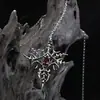 Collar Gargantilla Gótico Estilo Oscuro Cadena Clavicular Exagerada Espina Espina Colgante Irregular de Esqueleto Creativo Europeo y Americano