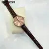 Relógio transfronteiriço Sanda tendência da moda simples pulseira verde pequena à prova d'água quartzo relógio feminino atacado