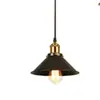 Luminária Pendente Loft Arte em Ferro Retrô Preto Lâmpada Moderna Simples Sala de Jantar Bar Lâmpada de Cabeça Única Estilo Industrial Projeto de Hotel Luz