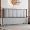 Nuevo estilo cabecera suave tapizada respaldo madera maciza cuero genuino suave tapizada cabecera compra individual cama respaldo ultra-delgado madera maciza de pie doble cabecera