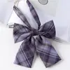 Jk a cuadros estilo japonés corbata de moño floral corbata para mujer estilo universitario para hombre corbata de moño para foto de graduación con camisa uniforme de marinero