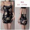 Guiruo Verão plus size Sexy Impresso Underwear Hot Nu Back Temptation Top Shorts Roupas Femininas Terno 4481