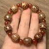 Venta al por mayor de fábrica Pulsera Duobao Tianzhu estilo Xizang ágata viejo escama de dragón ágata alto en aceite Pulsera Duobao Tianzhu pulpa vieja envuelta