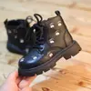 Botas de Cuero para Niñas 2026 Nuevas Botas Martin de Invierno para Niños Botas de Algodón Cálido con Peluche para Niñas Niños Medianos y Grandes Botines Bordados