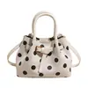 Bolsa Saco de Bolinhas para Mulheres 2026 Nova Bolsa de Mão de Outono Moda Vintage Bolsa de Ombro Versátil para o Dia a Dia Bolsa Transversal