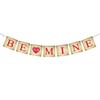 Dia dos Namorados vermelho rosa amor BE KISS ME MINE glitter Garland decoração de festa de casamento carta de amor