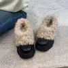 Sapatos Fofos de Um Passo Joy da Shorty Femininos Retrô 2026 Estilo Coreano Novos Versáteis Sola Grossa Com Veludo Moda Nicho Sapatos de Salto
