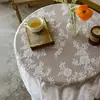 Tecido de Renda Floral Branco Malha Francesa Toalha de Mesa Branca Tecido para Fundo de Foto Cobertura Quadrada Longa Tecido de Cobertura Toalha de Mesa