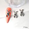 Joyería para uñas Araña retro corazón de cocodrilo oscuro forma de serpiente calavera cruz aleación de uñas accesorios joyería para uñas al por mayor
