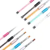 Bolígrafo de arte de uñas de fábrica transfronterizo al por mayor, bolígrafo de fototerapia con luz de diamante de alta calidad, bolígrafo para pintar colores, bolígrafo para hacer flores, traje de 5 piezas en stock